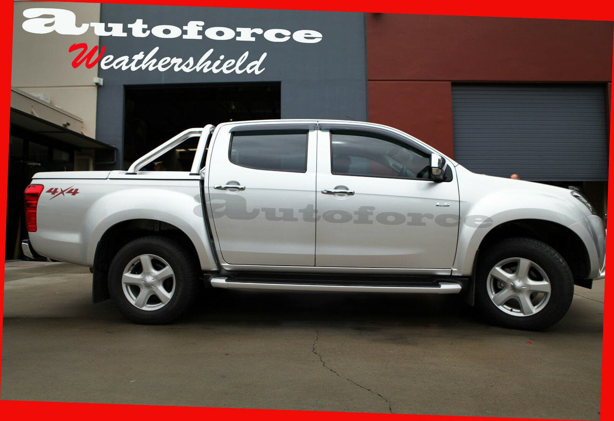 Installed View - Isuzu D-MAX Cab Ute (2012-2020): Premium Window Visors