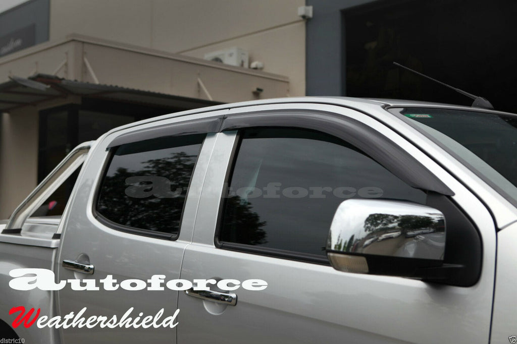 Installed View - Isuzu D-MAX Cab Ute (2012-2020): Premium Window Visors