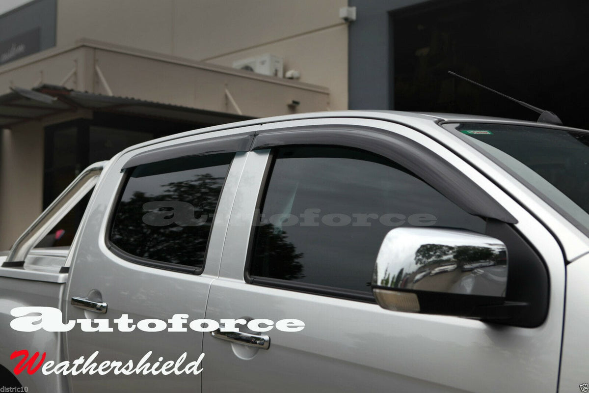 Installed View - Isuzu D-MAX Cab Ute (2012-2020): Premium Window Visors