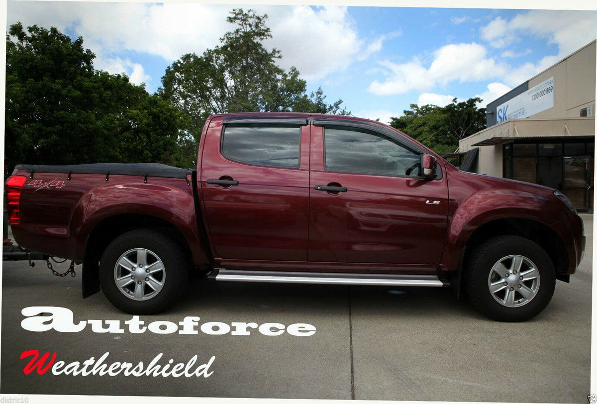 Installed View - Isuzu D-MAX Cab Ute (2012-2020): Premium Window Visors