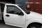 Installed View - Isuzu D-MAX Single Cab Ute (2008-2011): Premium Window Visors