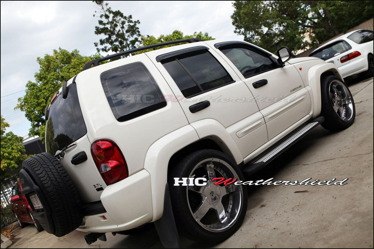 Installed View - Jeep Cherokee KJ (2001-2007): Premium Window Visors