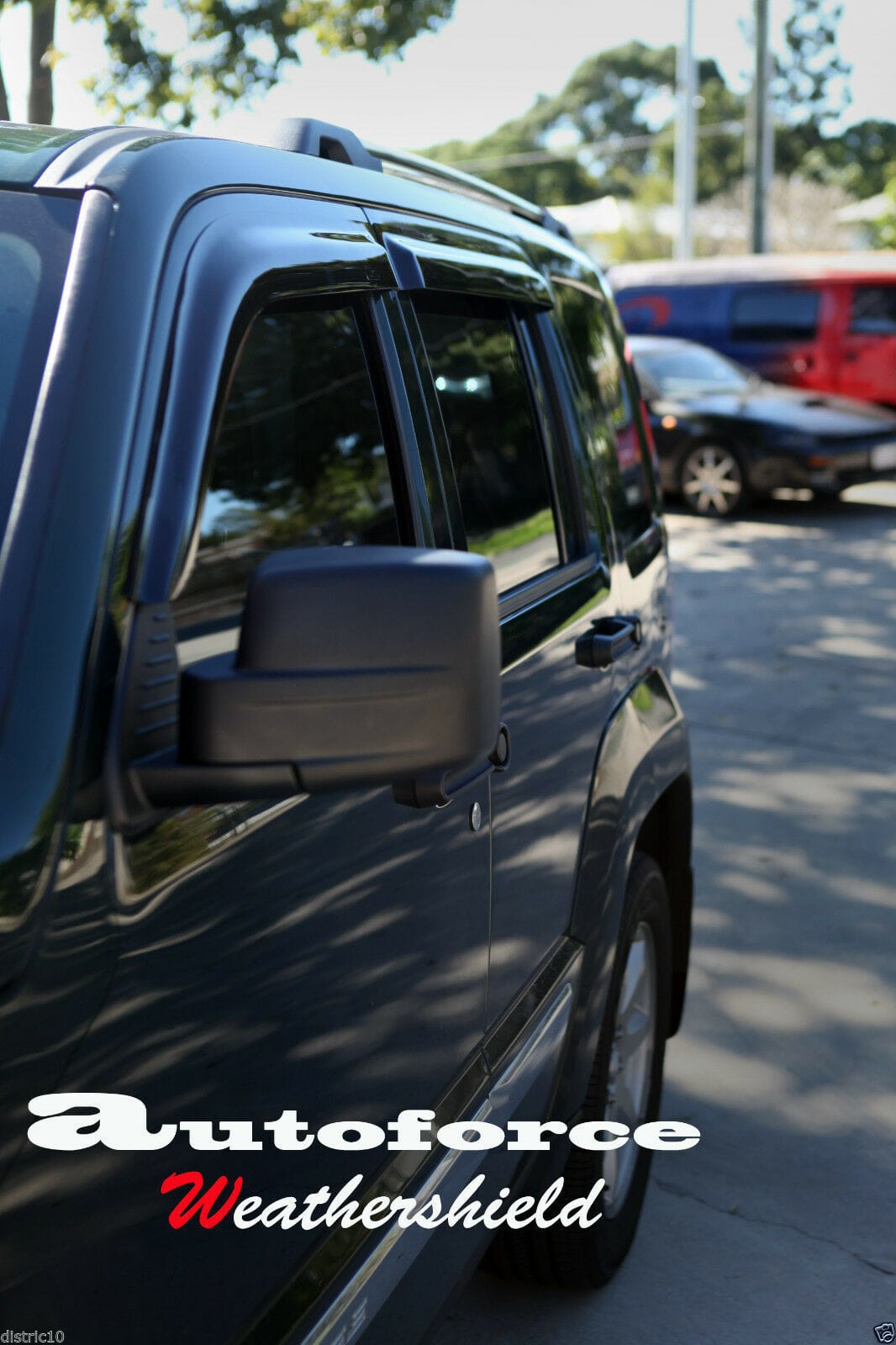 Installed View - Jeep Cherokee KK (2008-2012): Premium Window Visors