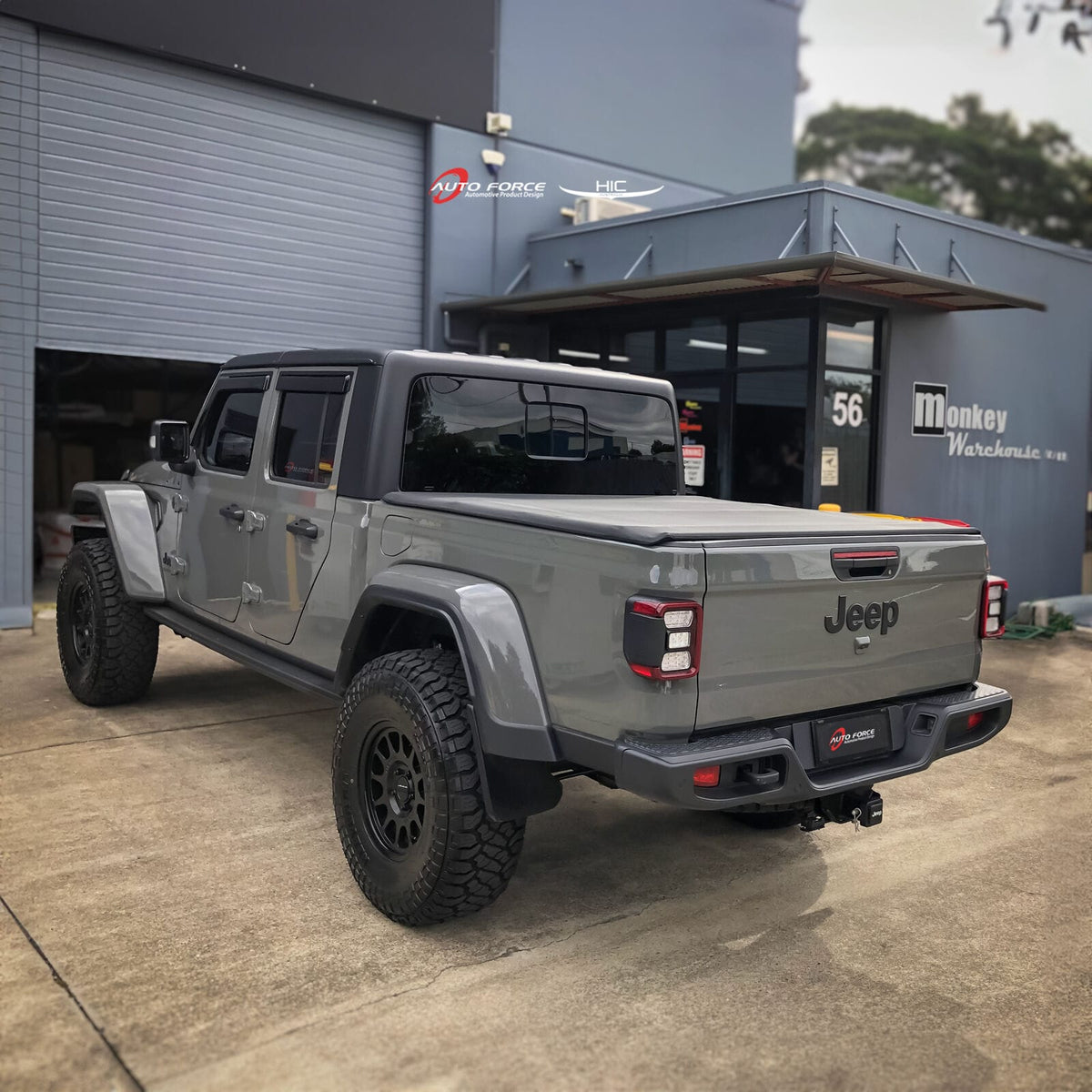 Installed View - Jeep Gladiator Dual Cab (2020-2026): Premium Window Visors