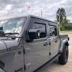 Installed View - Jeep Gladiator Dual Cab (2020-2026): Premium Window Visors