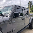 Installed View - Jeep Gladiator Dual Cab (2020-2026): Premium Window Visors