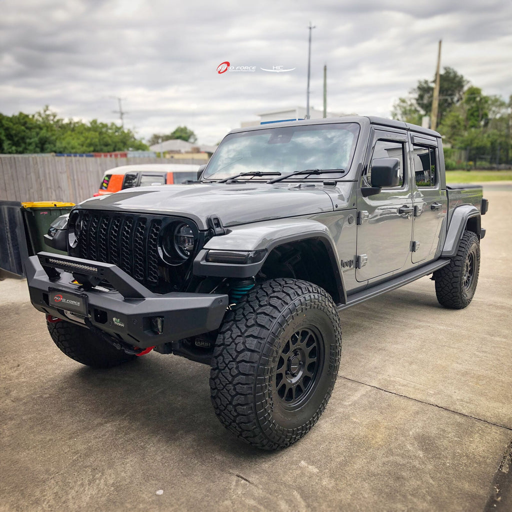 Installed View - Jeep Gladiator Dual Cab (2020-2026): Premium Window Visors