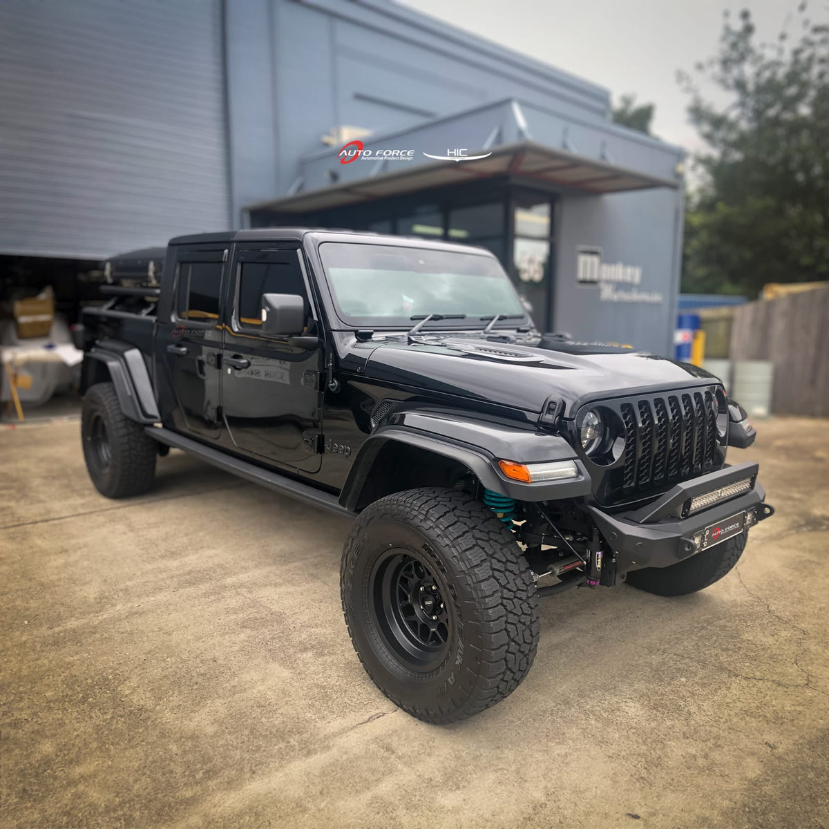 Installed View - Jeep Gladiator Dual Cab (2020-2026): Premium Window Visors