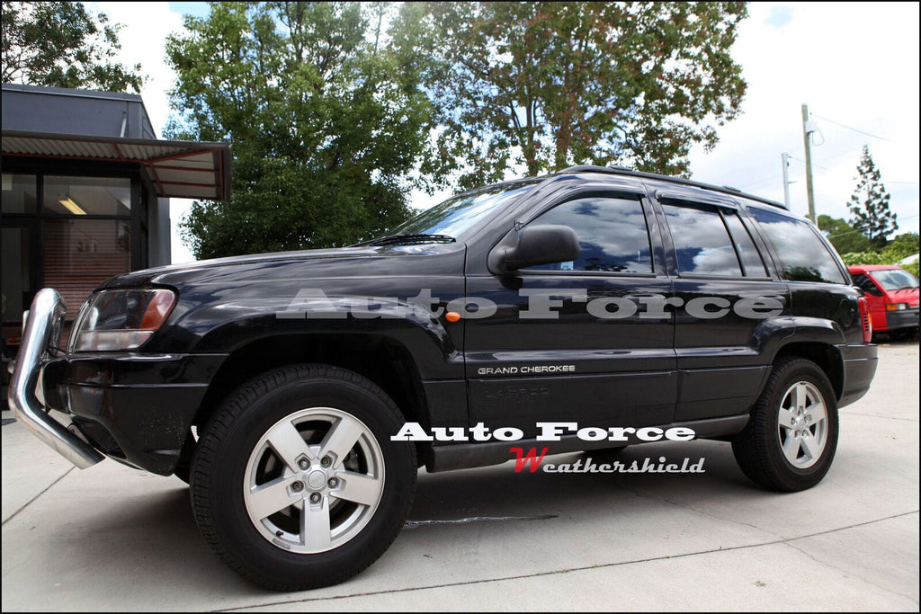Installed View - Jeep Grand Cherokee WJ WG (1999-2004): Premium Window Visors