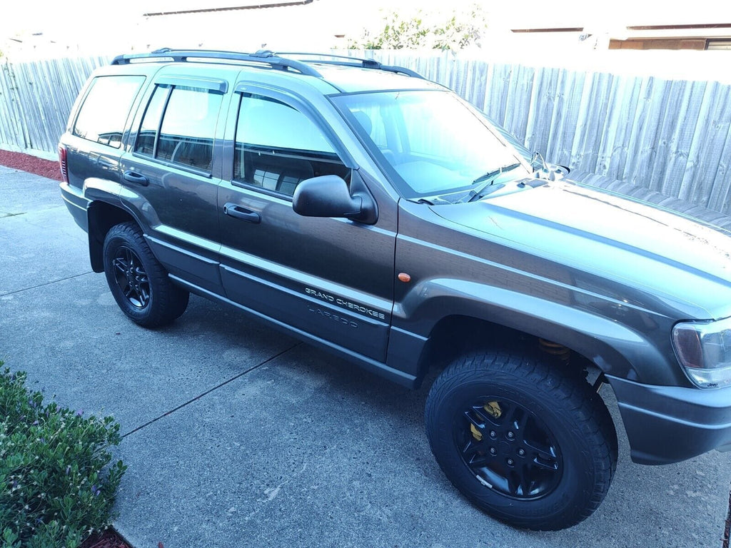 Installed View - Jeep Grand Cherokee WJ WG (1999-2004): Premium Window Visors