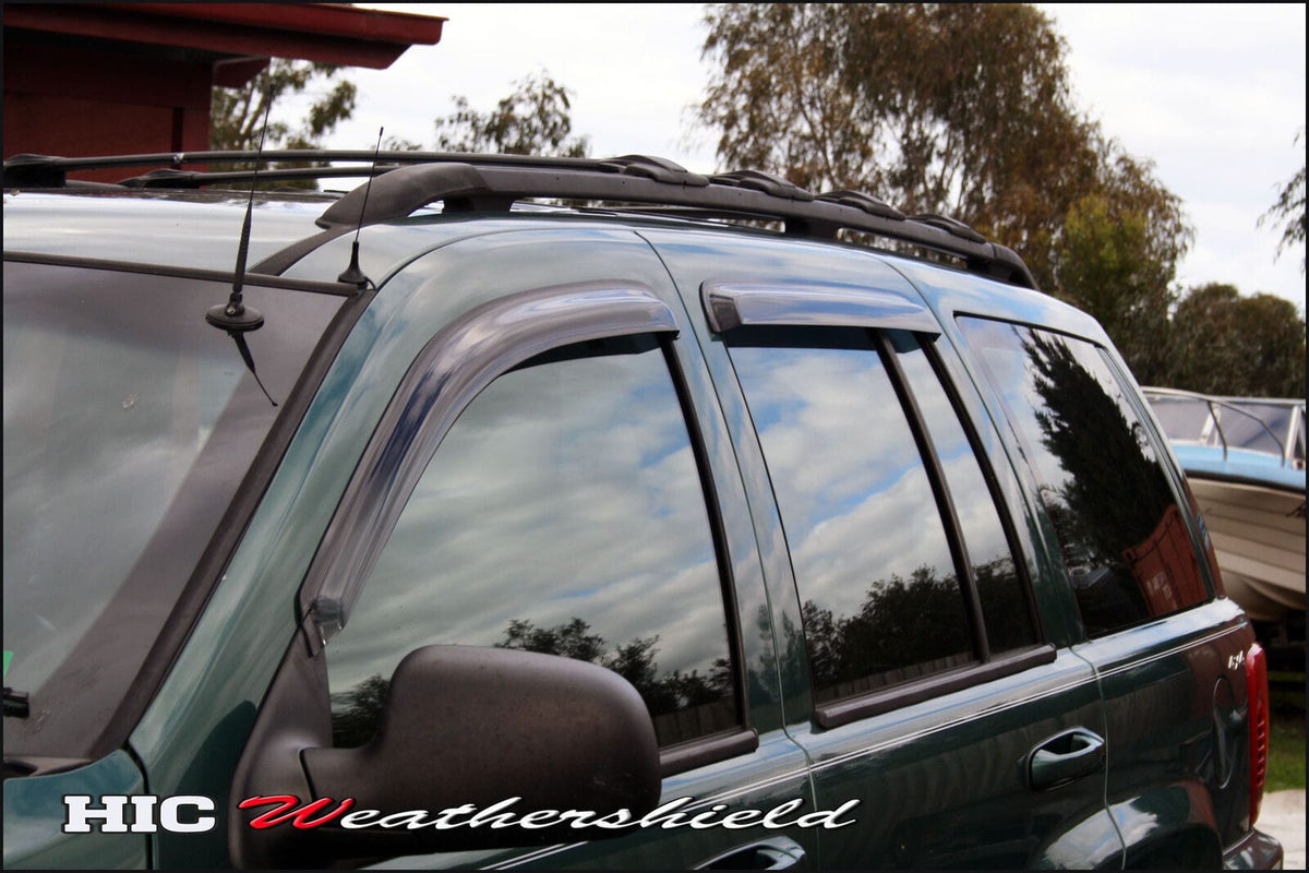 Installed View - Jeep Grand Cherokee WJ WG (1999-2004): Premium Window Visors