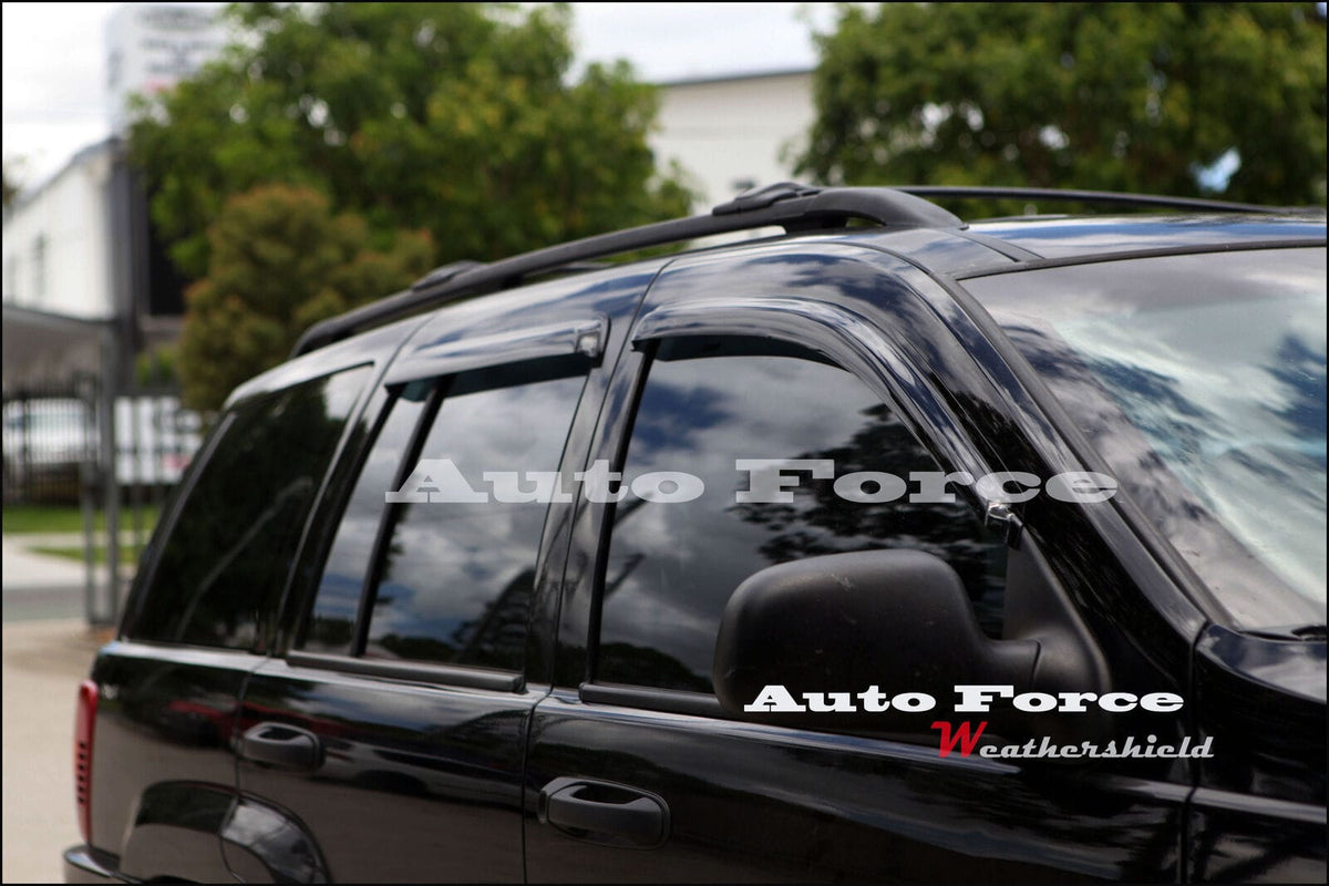 Installed View - Jeep Grand Cherokee WJ WG (1999-2004): Premium Window Visors