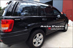 Installed View - Jeep Grand Cherokee WJ WG (1999-2004): Premium Window Visors