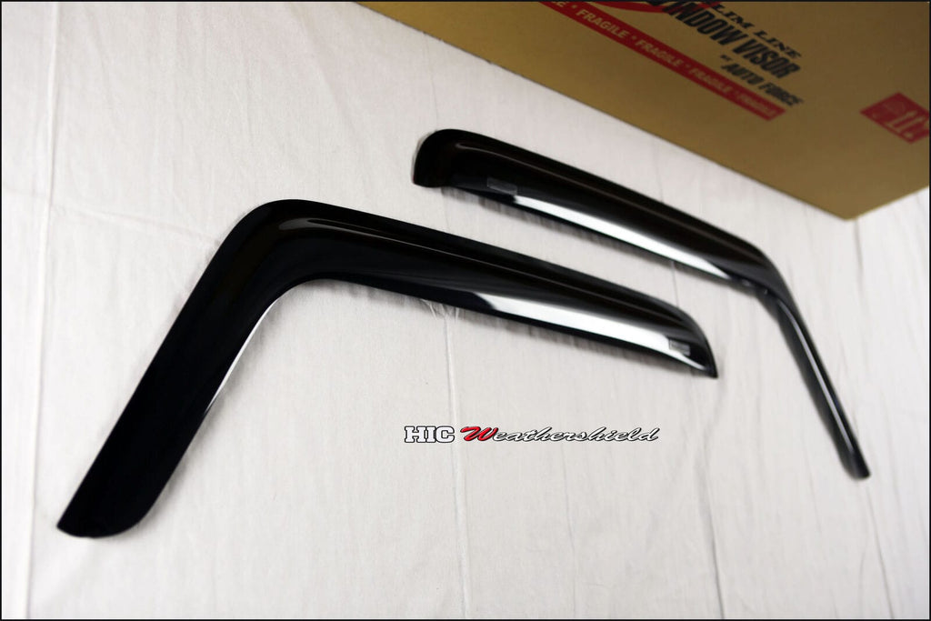Installed View - Jeep Wrangler JK 2 Door (2007-2018): Premium Window Visors
