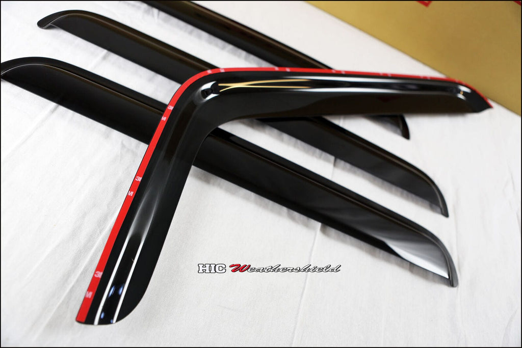 Installed View - Jeep Wrangler JK 4 Door (2007-2018): Premium Window Visors