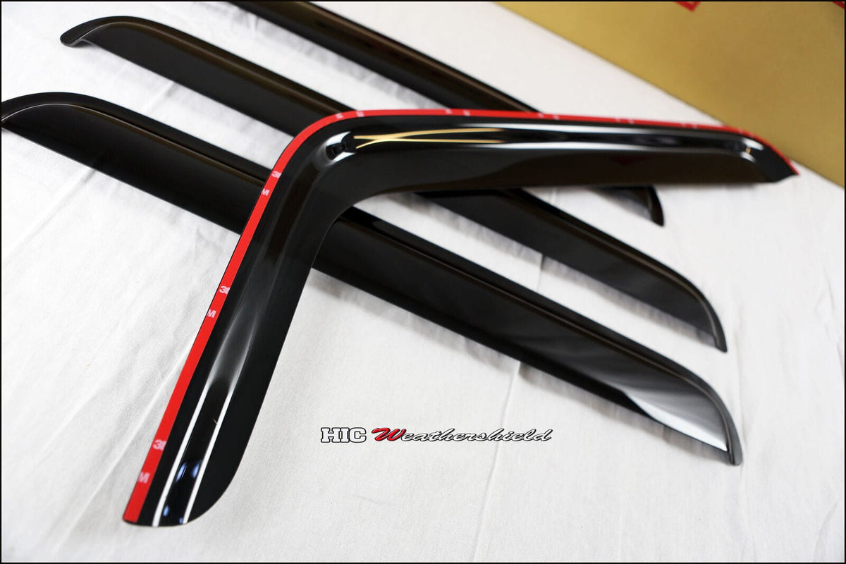 Installed View - Jeep Wrangler JK 4 Door (2007-2018): Premium Window Visors