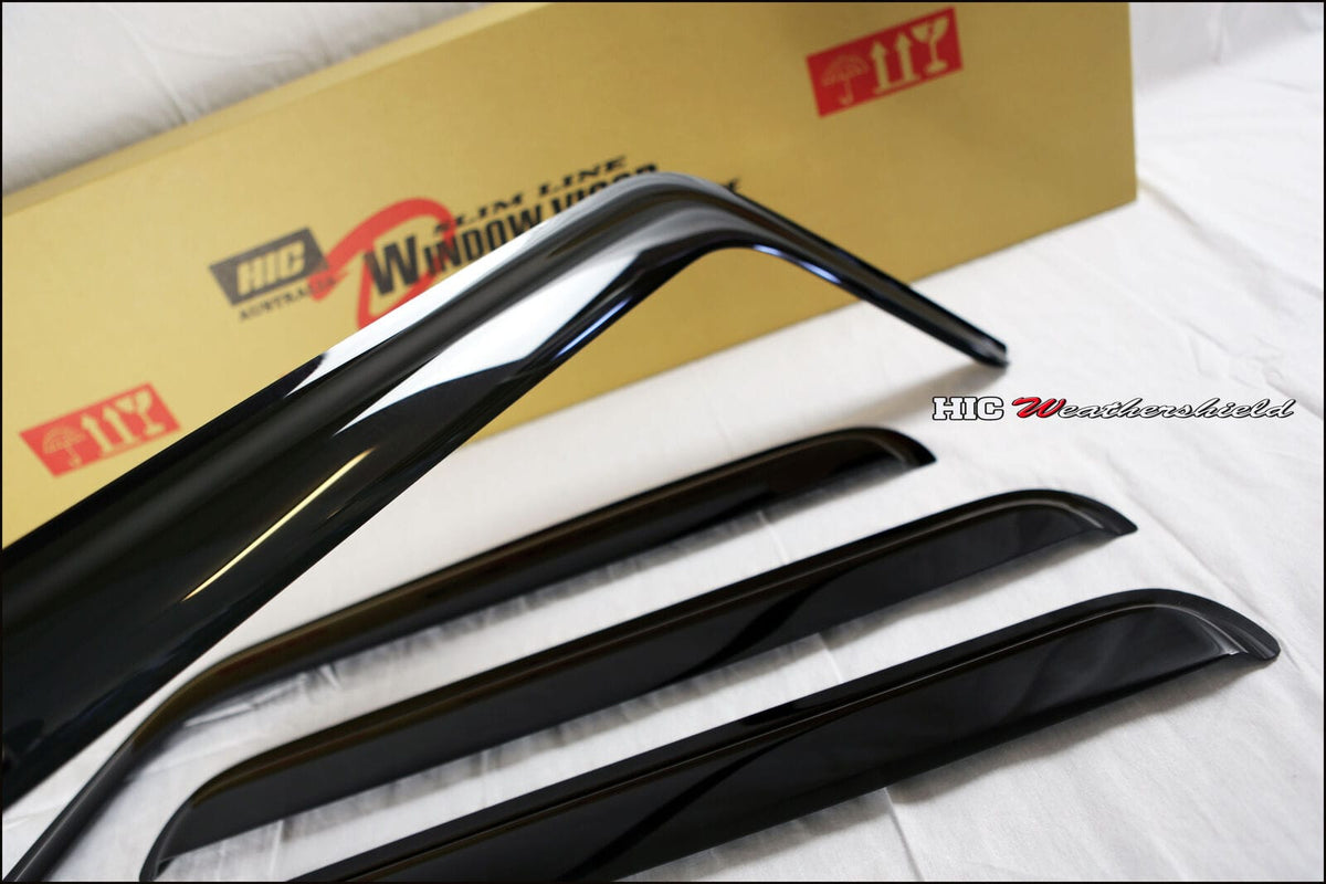 Installed View - Jeep Wrangler JK 4 Door (2007-2018): Premium Window Visors