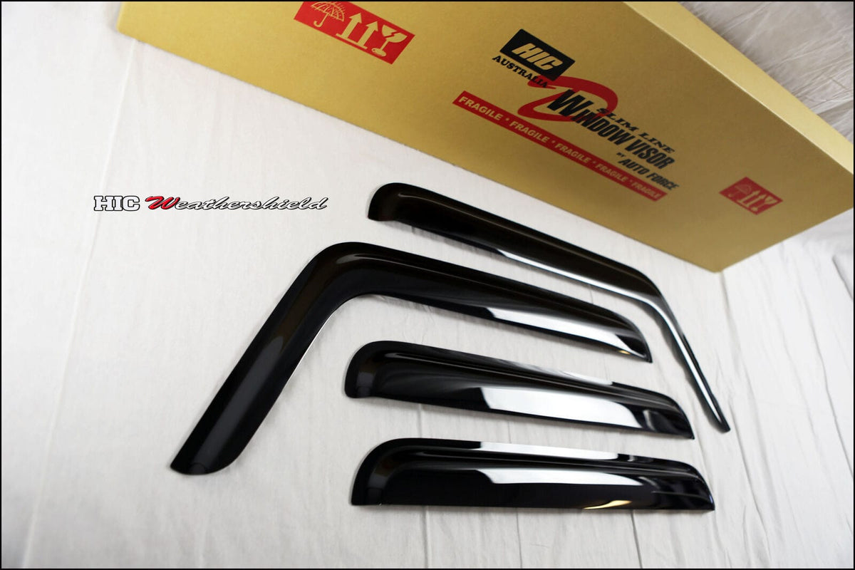 Installed View - Jeep Wrangler JK 4 Door (2007-2018): Premium Window Visors