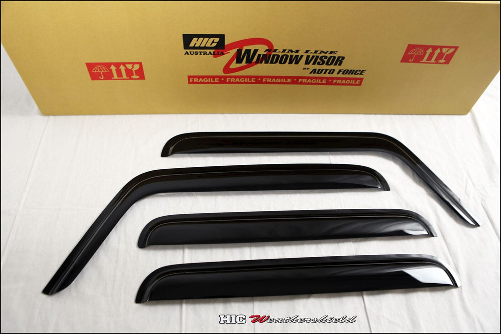 Installed View - Jeep Wrangler JK 4 Door (2007-2018): Premium Window Visors