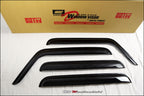 Installed View - Jeep Wrangler JK 4 Door (2007-2018): Premium Window Visors