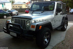 Installed View - Jeep Wrangler TJ (1996-2007): Bonnet Protector Guard
