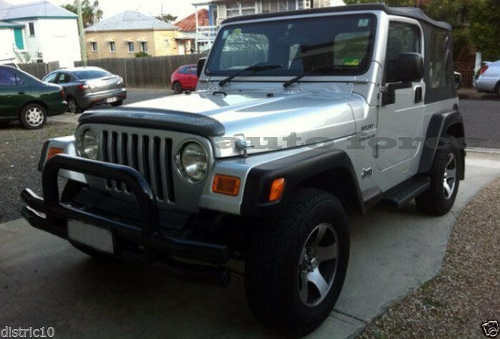 Installed View - Jeep Wrangler TJ (1996-2007): Bonnet Protector Guard