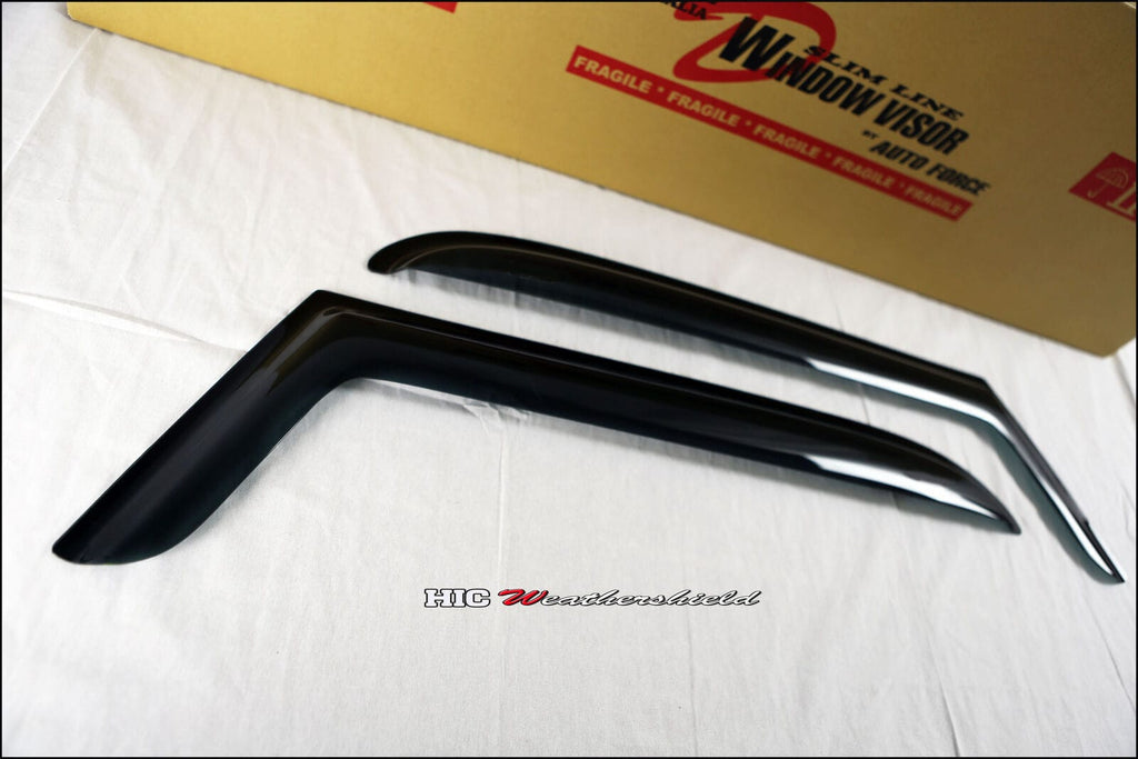 Installed View - Jeep Wrangler TJ 2 Door (1997-2006): Premium Window Visors