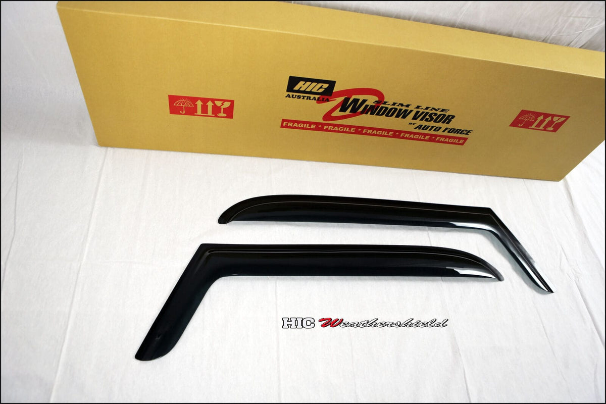 Installed View - Jeep Wrangler TJ 2 Door (1997-2006): Premium Window Visors