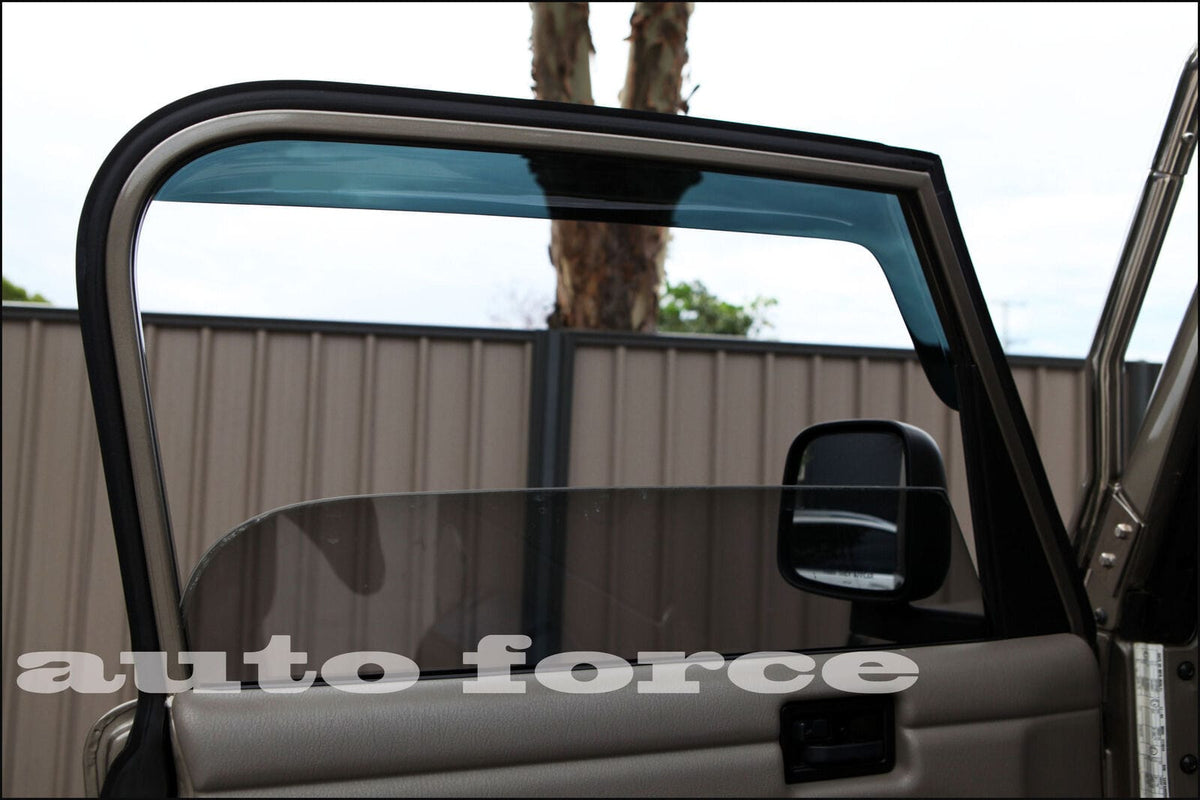 Installed View - Jeep Wrangler TJ 2 Door (1997-2006): Premium Window Visors