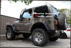 Installed View - Jeep Wrangler TJ 2 Door (1997-2006): Premium Window Visors