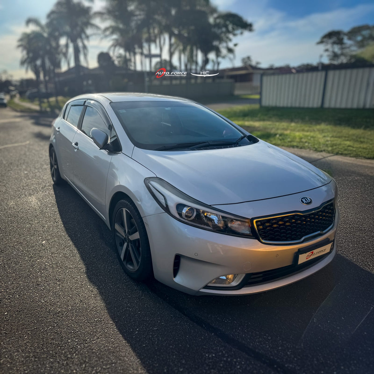 Installed View - Kia Cerato Hatch (2013-2018): Premium Window Visors