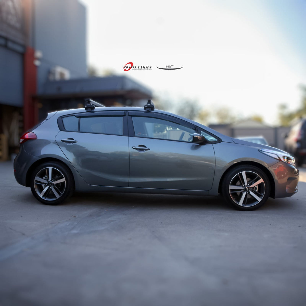 Installed View - Kia Cerato Hatch (2013-2018): Premium Window Visors