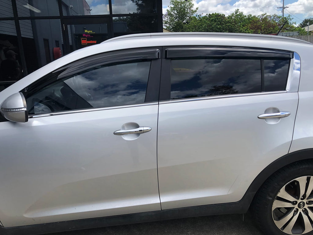 Installed View - Kia Sportage (2010-2014): Premium Window Visors