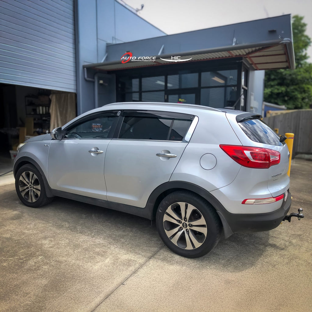 Installed View - Kia Sportage (2010-2014): Premium Window Visors