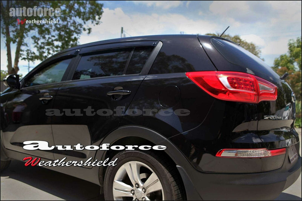 Installed View - Kia Sportage (2010-2014): Premium Window Visors