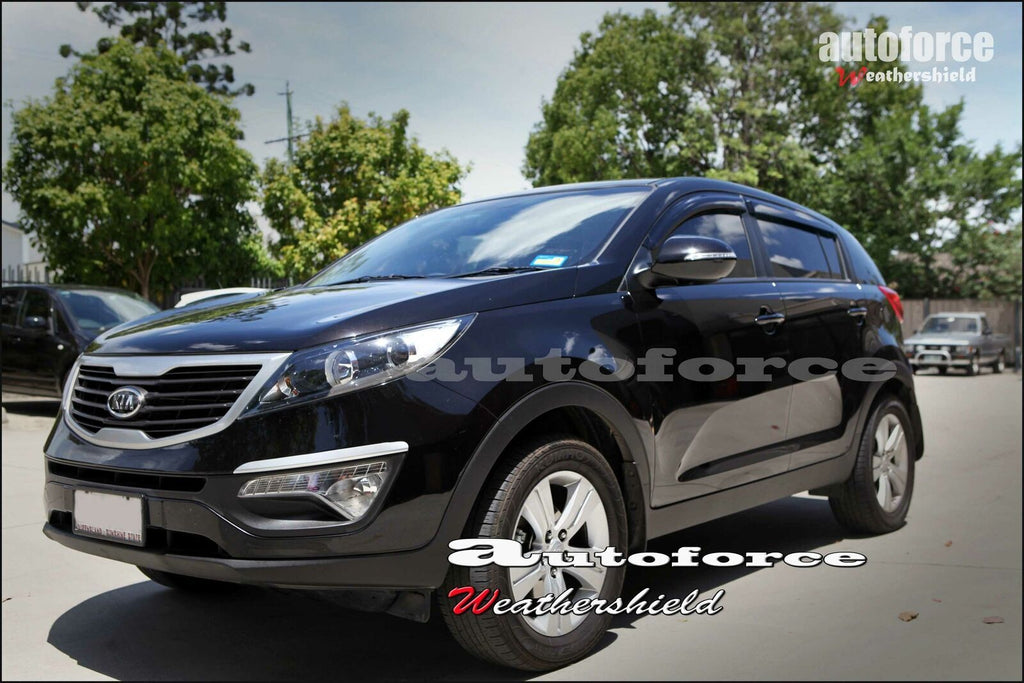 Installed View - Kia Sportage (2010-2014): Premium Window Visors
