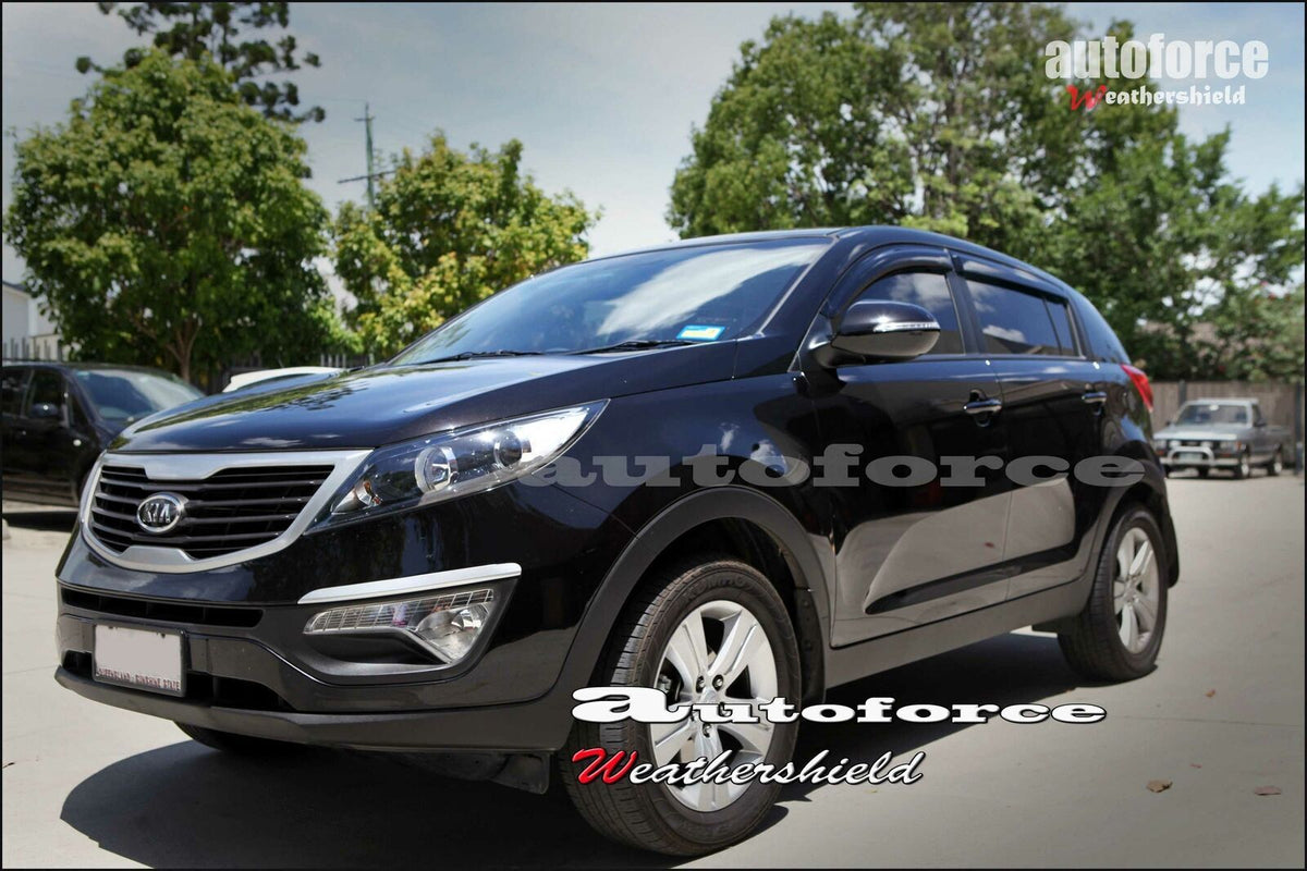 Installed View - Kia Sportage (2010-2014): Premium Window Visors