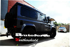 Installed View - Land Rover Defender (1993-2015): Premium Window Visors