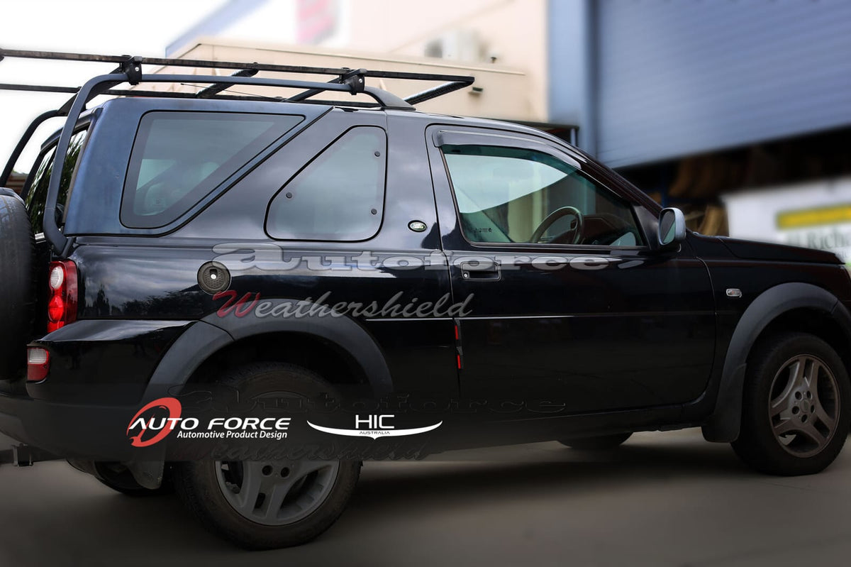 Installed View - Land Rover Freelander 3-Door (1997-2006): Premium Window Visors