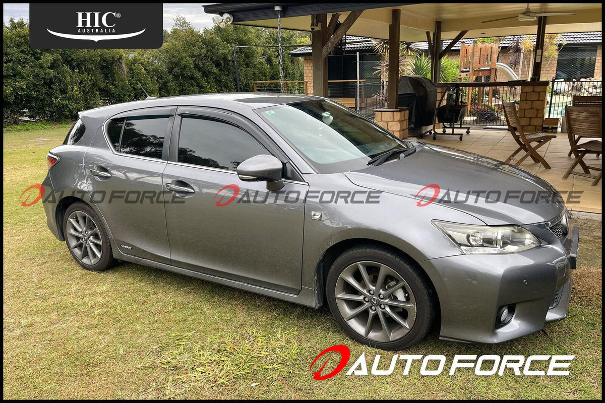 Installed View - Lexus CT200h (2011-2021): Premium Window Visors
