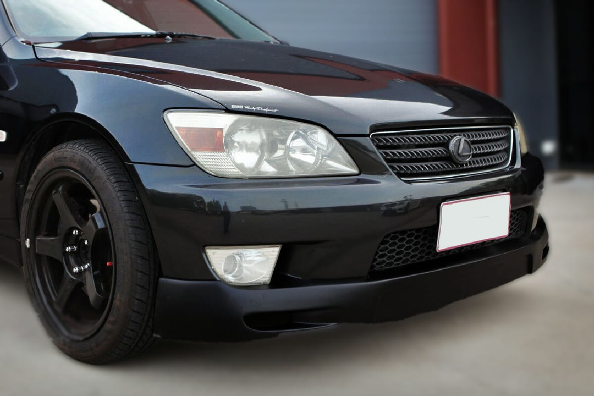 Installed View - Lexus IS200/IS300 Sedan: CT Style Front Bumper Lower Lip