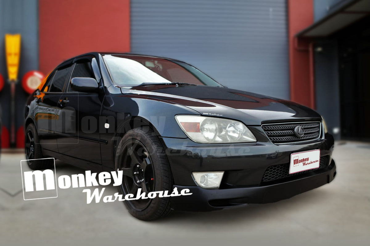 Installed View - Lexus IS200/IS300 Sedan: CT Style Front Bumper Lower Lip