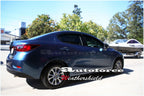 Installed View - Mazda 2 DJ/DL Hatch & Sedan (2014-2021): Premium Window Visors