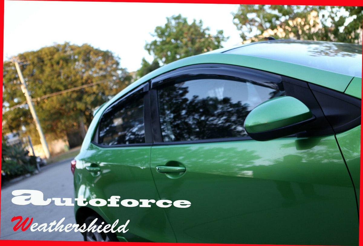 Installed View - Mazda 2 Hatch (2007-2014): Premium Window Visors