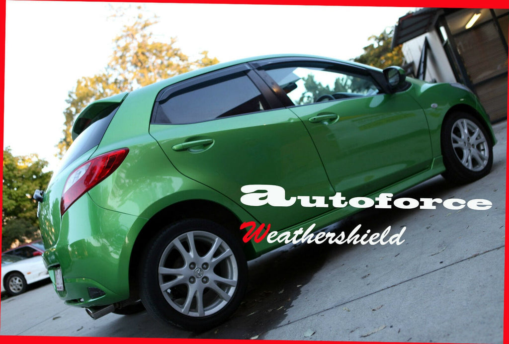Installed View - Mazda 2 Hatch (2007-2014): Premium Window Visors