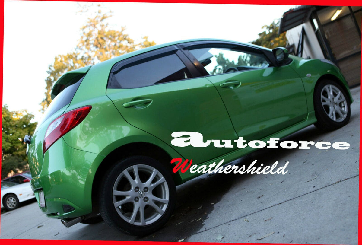 Installed View - Mazda 2 Hatch (2007-2014): Premium Window Visors