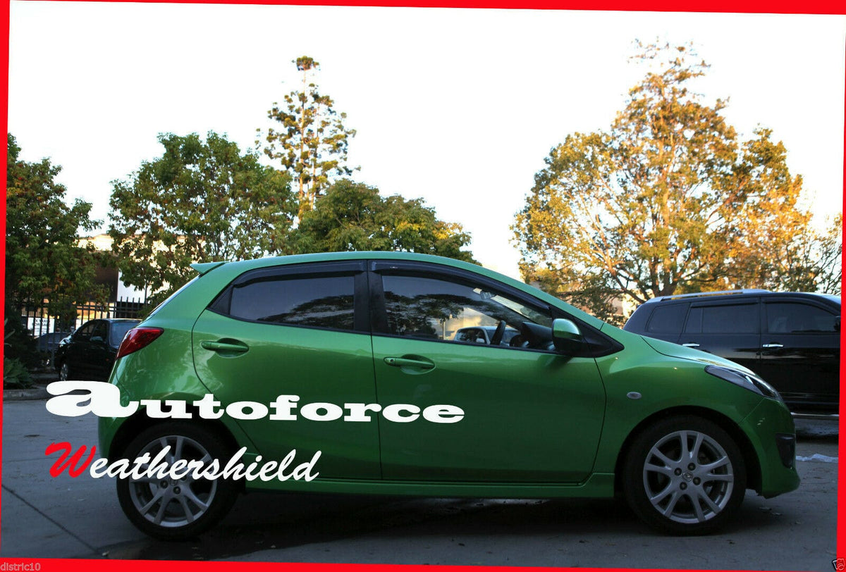 Installed View - Mazda 2 Hatch (2007-2014): Premium Window Visors
