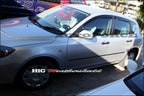 Installed View - Mazda 3 BK Hatch (2004-2009): Premium Window Visors