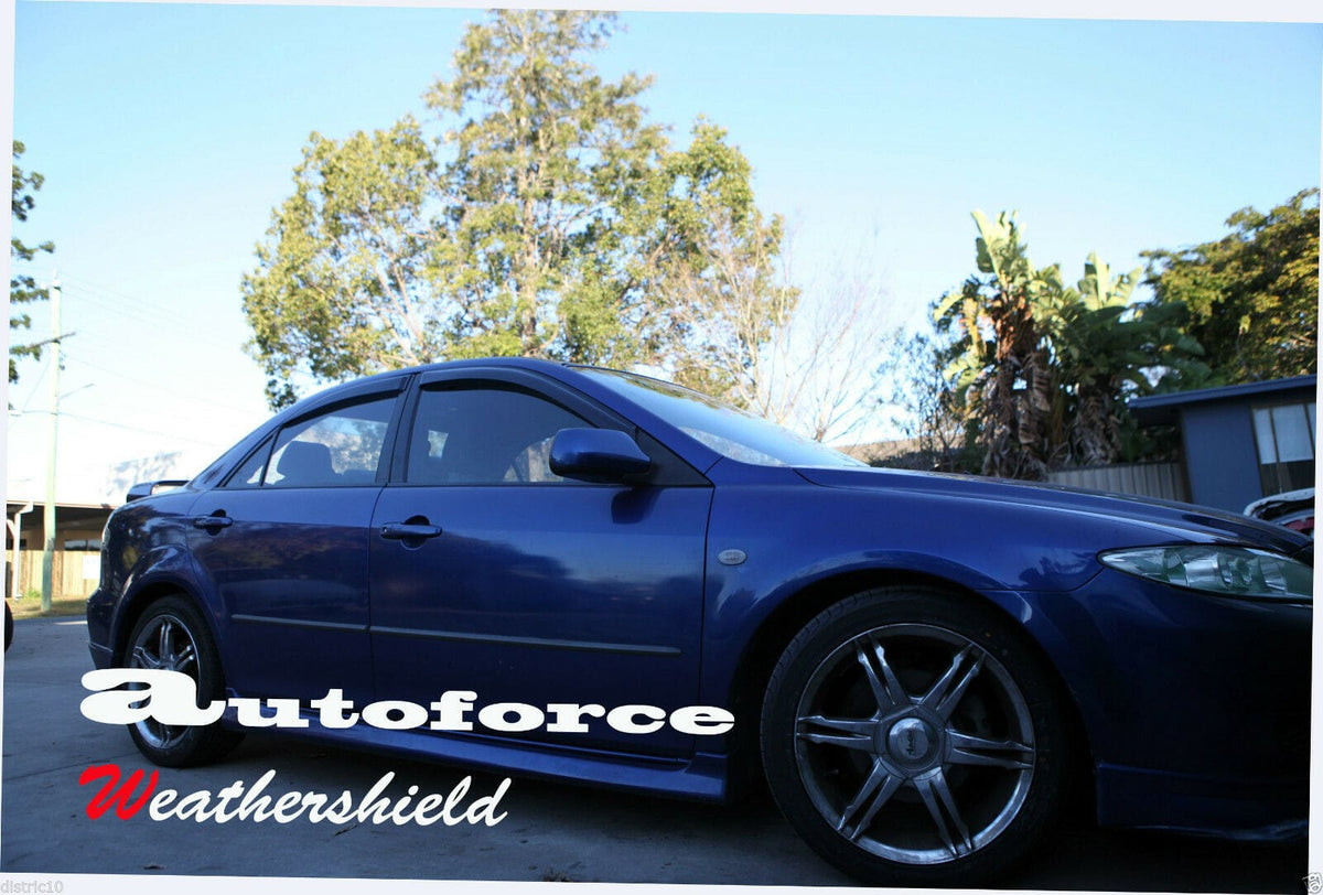 Installed View - Mazda 3 BK Sedan (2004-2009): Premium Window Visors