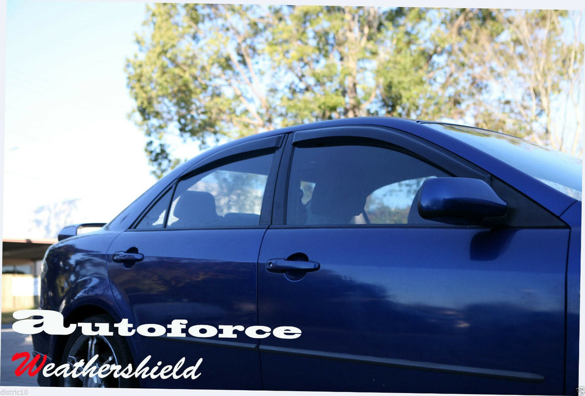 Installed View - Mazda 3 BK Sedan (2004-2009): Premium Window Visors